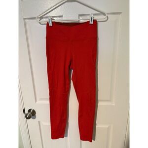 Outdoor Voices Red Warmup Leggings High Rise Crop Womens Size Small